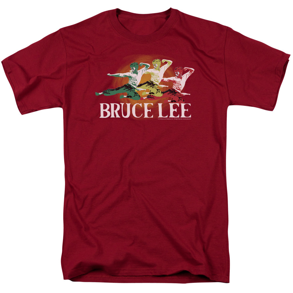 Bruce Lee - Tri Color - Adult Unisex Short Sleeve T-Shirt - Red