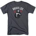 Bruce Lee - Ready - Adult Unisex Short Sleeve T-Shirt - Gray