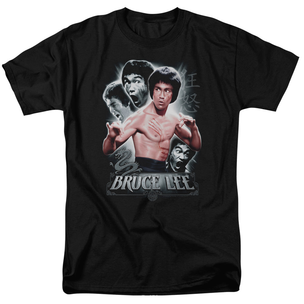 Bruce Lee - Inner Fury - Adult Unisex Short Sleeve T-Shirt - Black