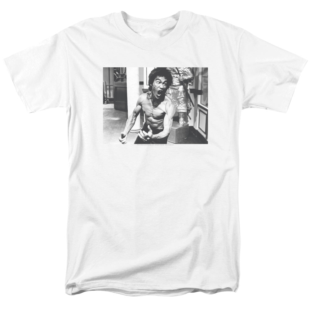 Bruce Lee - Full Of Fury - Adult Unisex Short Sleeve T-Shirt - White