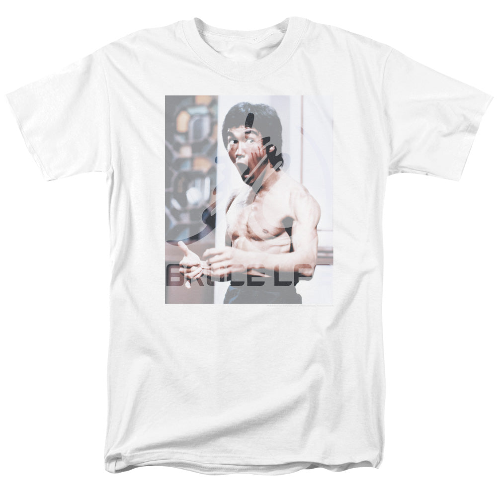 Bruce Lee - Revving Up - Adult Unisex Short Sleeve T-Shirt - White