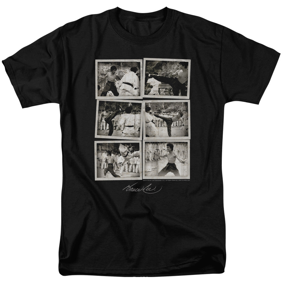 Bruce Lee - Snap Shots - Adult Unisex Short Sleeve T-Shirt - Black