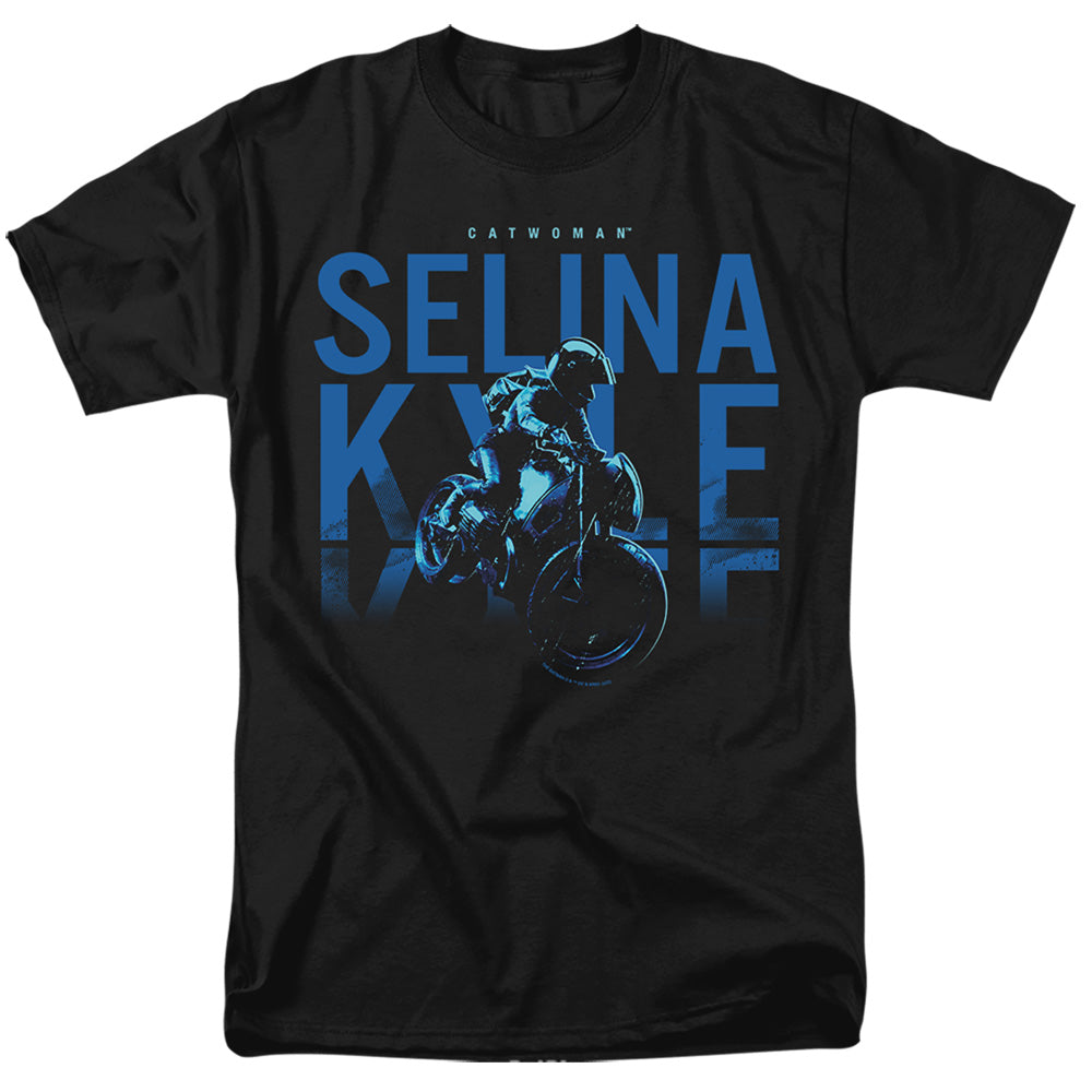 DC Comics - The Batman - Selina Kyle Motorcycle - Adult Unisex T-Shirt - Black