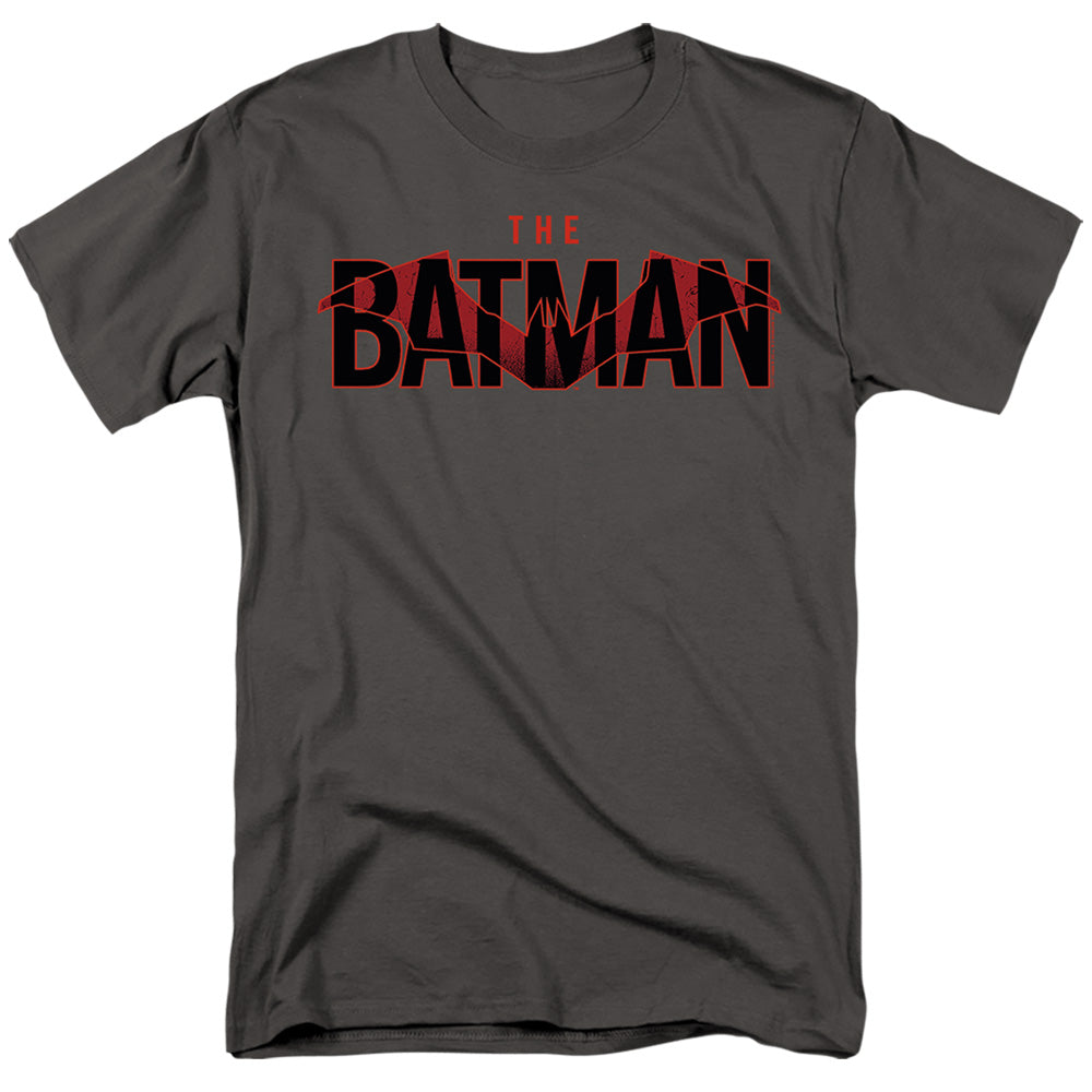DC Comics - The Batman - Logo With Red Bat - Adult Unisex T-Shirt - Gray
