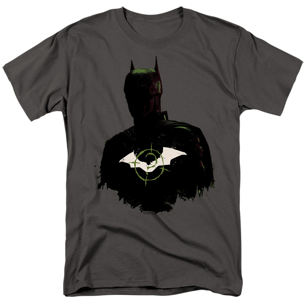 DC Comics The Batman Silhouette With Riddler Logo Adult Unisex T-Shirt Gray