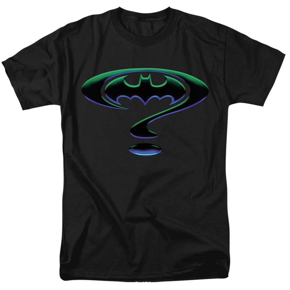 DC Comics - Batman Forever - Question Mark Logo - Adult Unisex T-Shirt - Black