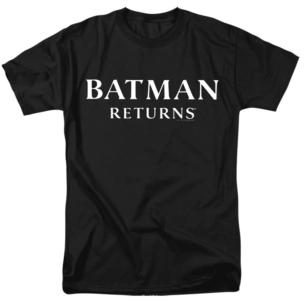 DC Comics - Batman Returns - Logo - Adult Unisex Short Sleeve T-Shirt - Black