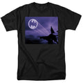 DC Comics - Batman 1989 - Bat Signal - Adult Unisex Short Sleeve T-Shirt - Black