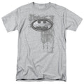 DC Comics - Batman - Rivited Metal Logo - Adult Unisex T-Shirt - Gray