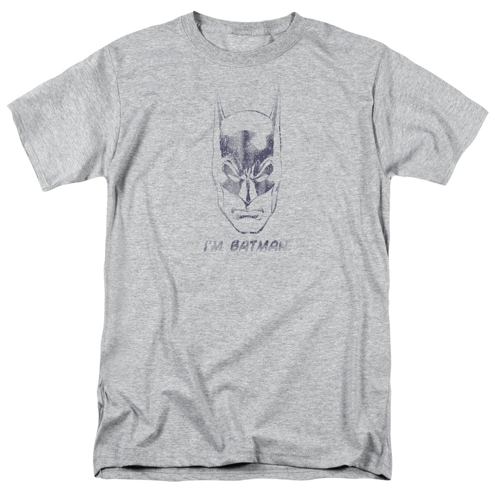 DC Comics - Batman - Im Batman - Adult Unisex Short Sleeve T-Shirt - Gray