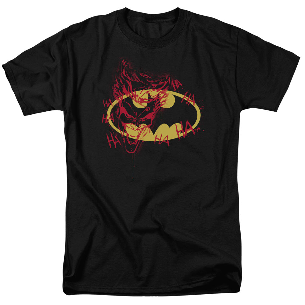 DC Comics - Batman - Joker Graffiti - Adult Unisex Short Sleeve T-Shirt - Black