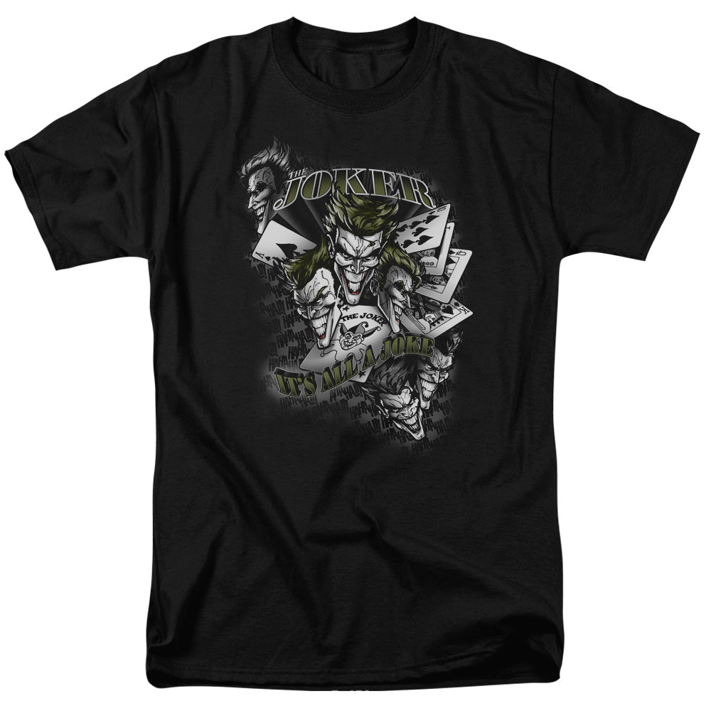 DC Comics - Batman - Its All A Joke - Adult Unisex Short Sleeve T-Shirt - Black