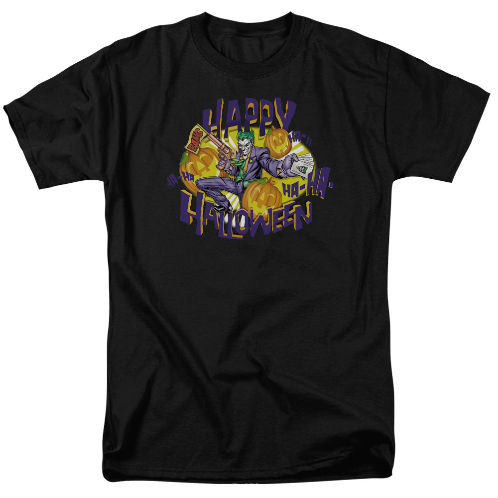 DC Comics - Batman - Ha Ha Halloween - Adult Unisex Short Sleeve T-Shirt - Black