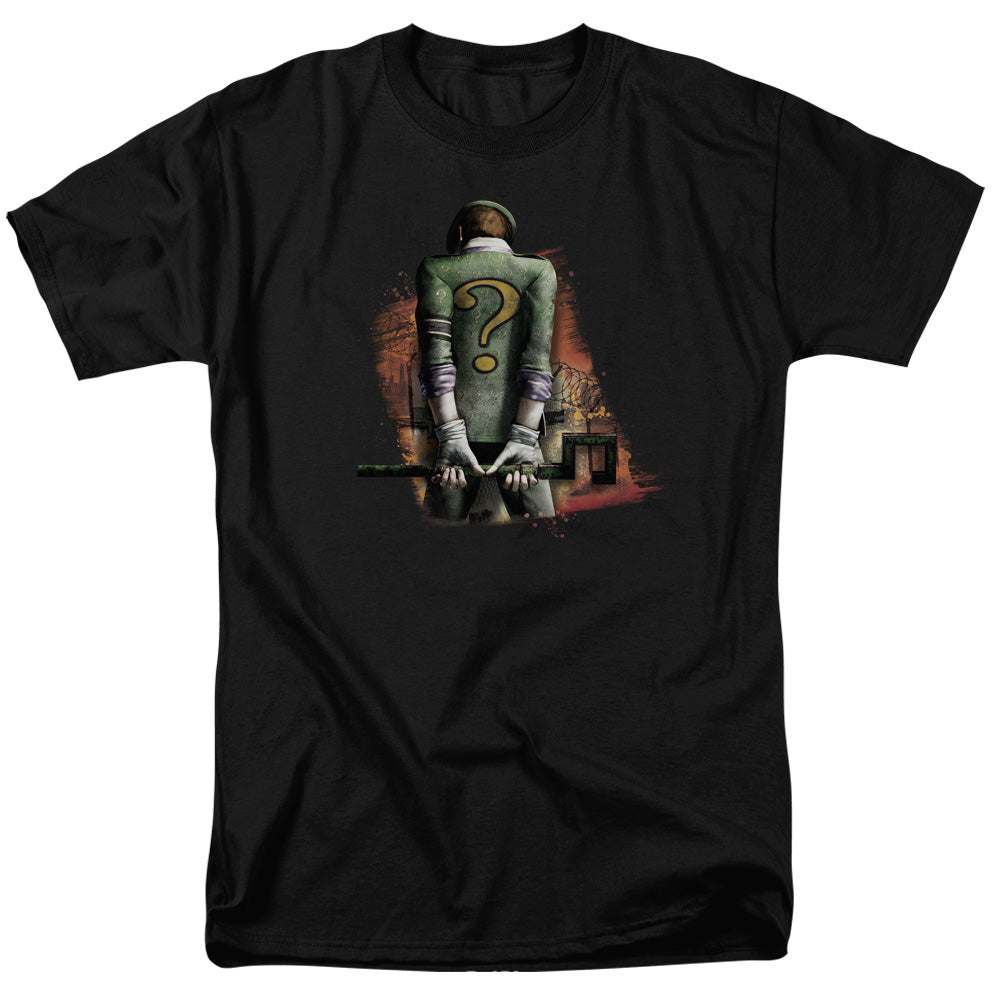 DC Comics Batman Arkham City Riddler Convicted Adult Unisex T-Shirt Black