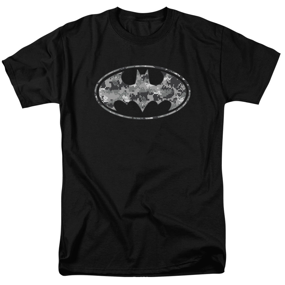 DC Comics - Batman - Urban Camo Shield - Adult Unisex T-Shirt - Black