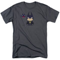 DC Comics - Batman - Cute Batman - Adult Unisex Short Sleeve T-Shirt - Gray