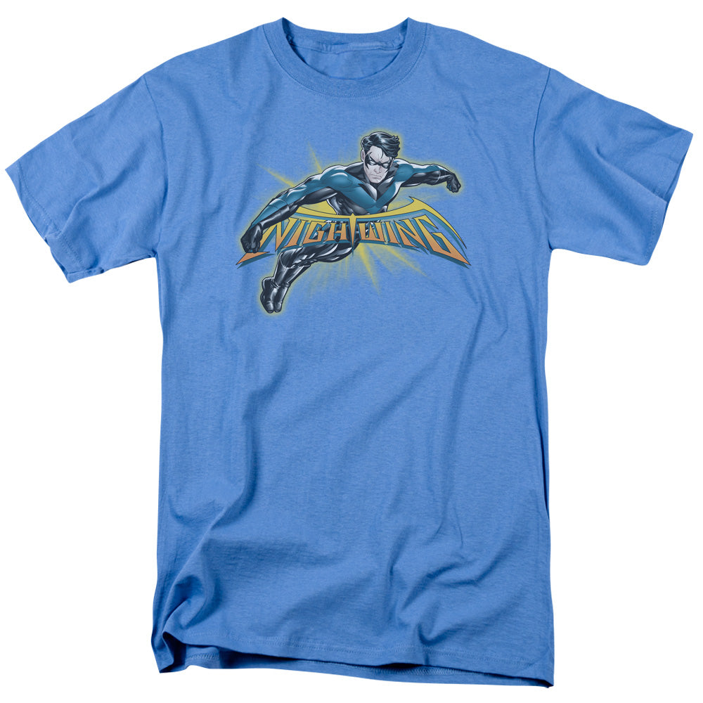 DC Comics - Batman - Nightwing Burst - Adult Unisex Short Sleeve T-Shirt - Blue