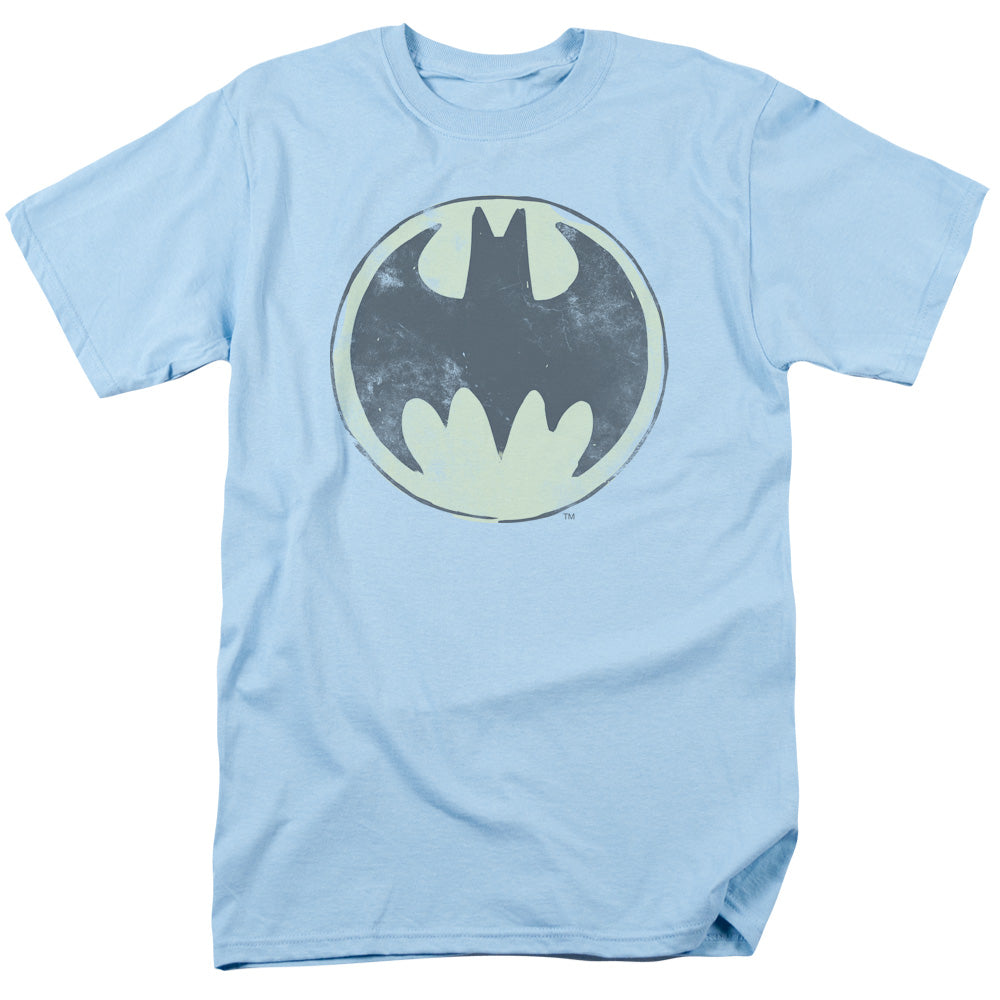 DC Comics - Batman - Old Time Logo - Adult Unisex Short Sleeve T-Shirt - Blue