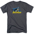 DC Comics - Batman - 8 Bit Cape - Adult Unisex Short Sleeve T-Shirt - Gray