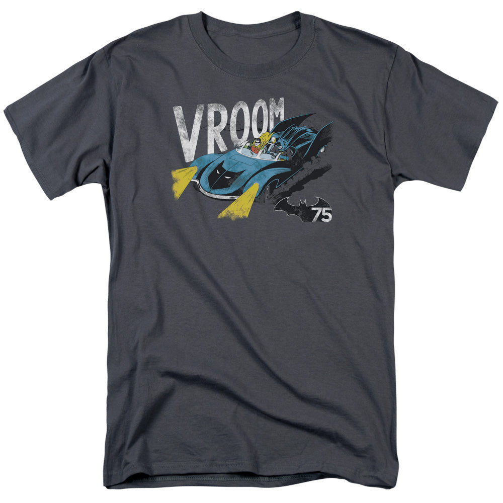 DC Comics - Batman - Vroom - Adult Unisex Short Sleeve T-Shirt - Gray