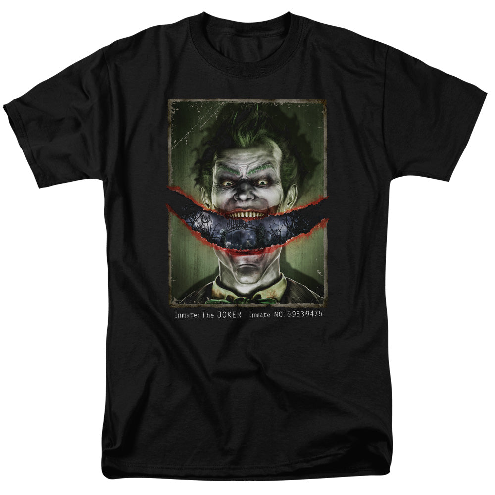 DC Comics - Batman Arkham Asylum - Split Lip - Adult Unisex T-Shirt - Black