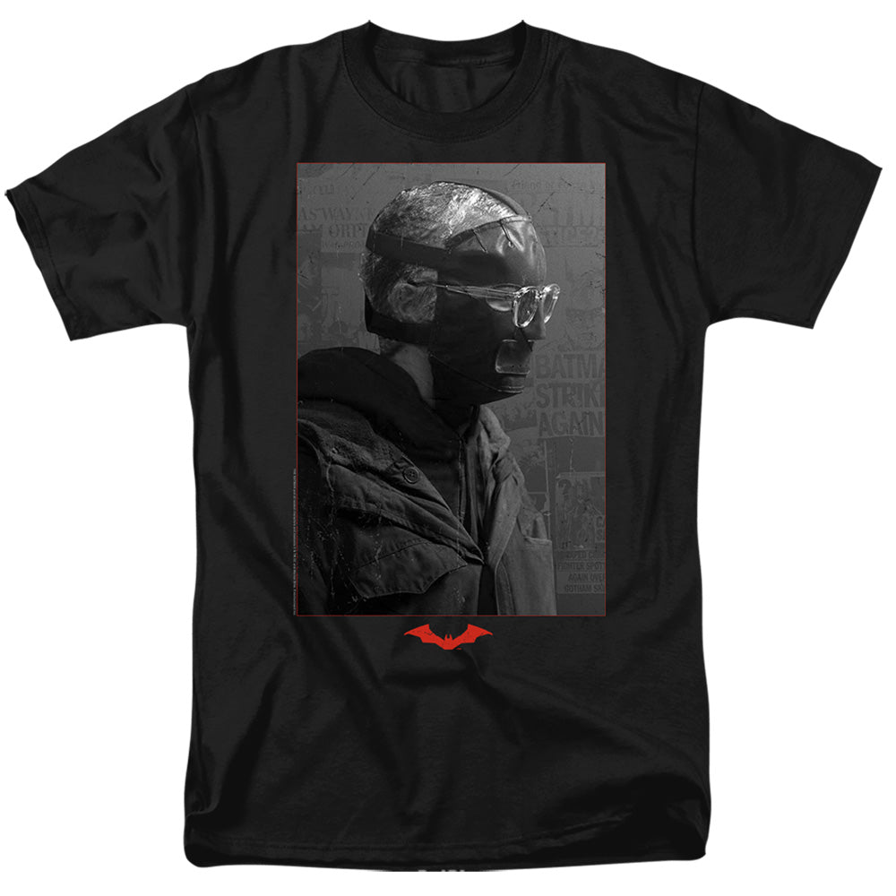 DC Comics - The Batman - Riddler Worn Portrait - Adult Unisex T-Shirt - Black