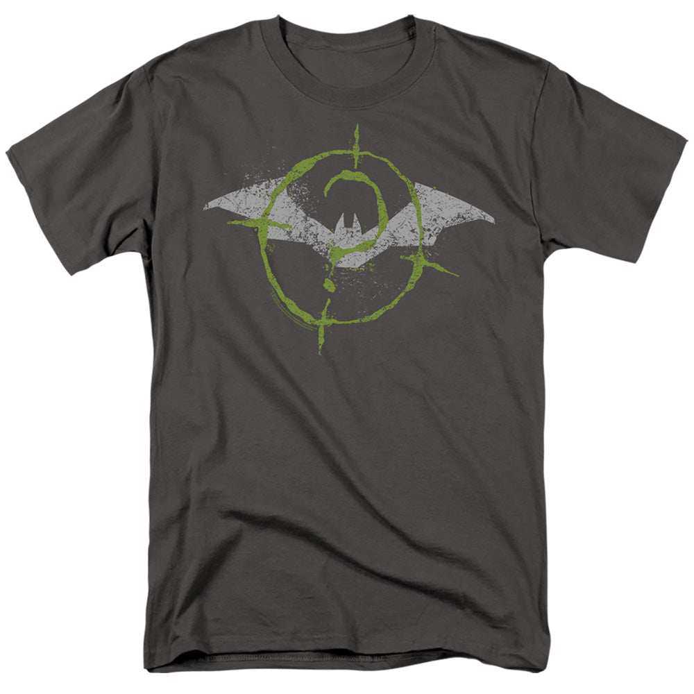 DC Comics - The Batman - Scribbles Bat Logo - Adult Unisex T-Shirt - Gray