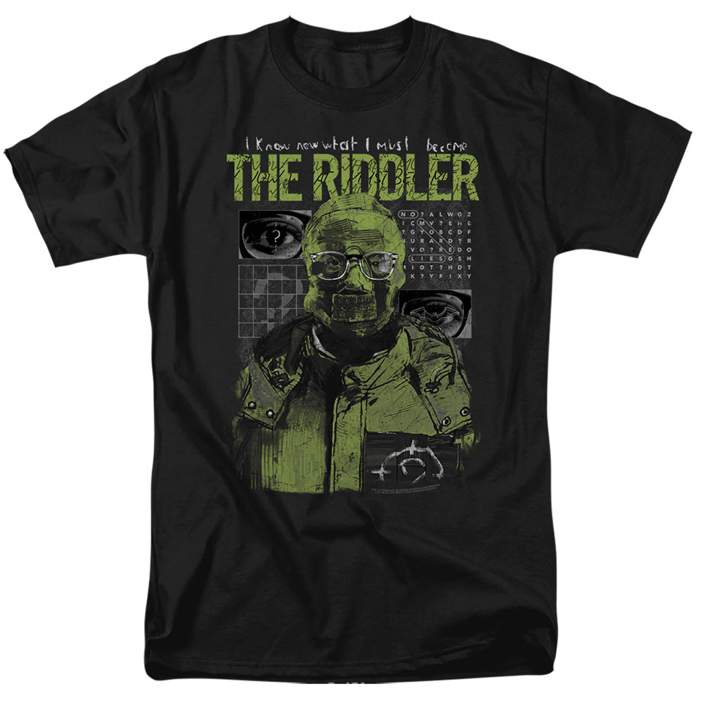 DC Comics - The Batman - Riddler Illustration - Adult Unisex T-Shirt - Black