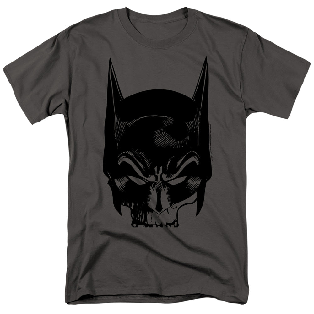 DC Comics - Batman - Skull On Gray - Adult Unisex Short Sleeve T-Shirt - Gray
