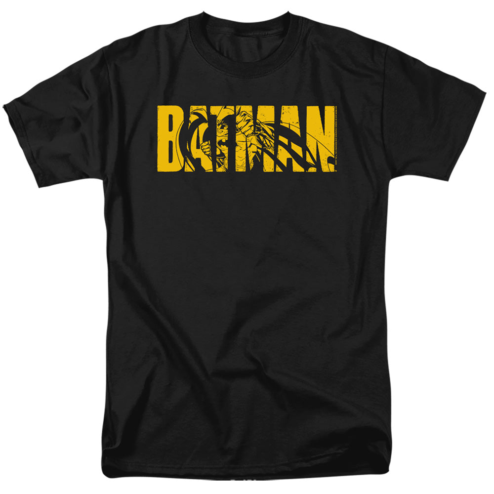 DC Comics - Batman - Text On Black - Adult Unisex Short Sleeve T-Shirt - Black