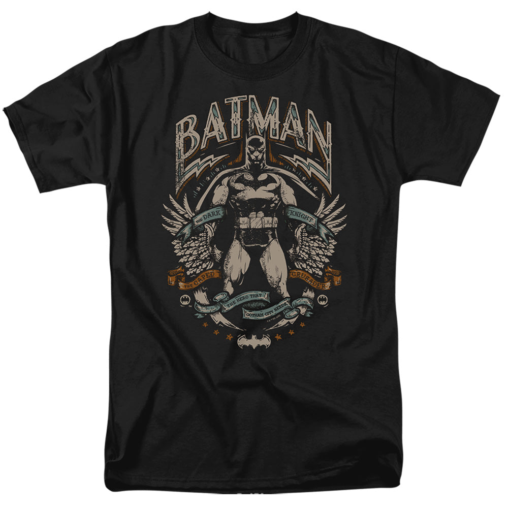 DC Comics - Batman - Gotham Hero On Black - Adult Unisex T-Shirt - Black