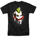 DC Comics - Batman - Joker Big Face - Adult Unisex Short Sleeve T-Shirt - Black