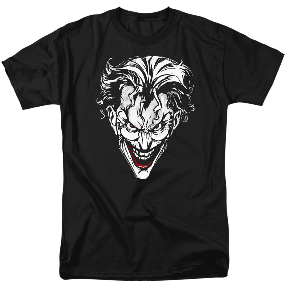 DC Comics - Batman - Joker Red On Black - Adult Unisex T-Shirt - Black