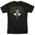 DC Comics - Batman - Joker Varsity On Black - Adult Unisex T-Shirt - Black