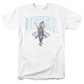 DC Comics - Batman - Joker Varsity On White - Adult Unisex T-Shirt - White