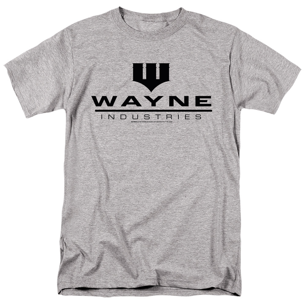 DC Comics - Batman - Wayne Industries - Adult Unisex Short Sleeve T-Shirt - Gray