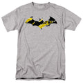 DC Comics - Batman - Batman Torn Gotham Logo - Adult Unisex T-Shirt - Gray