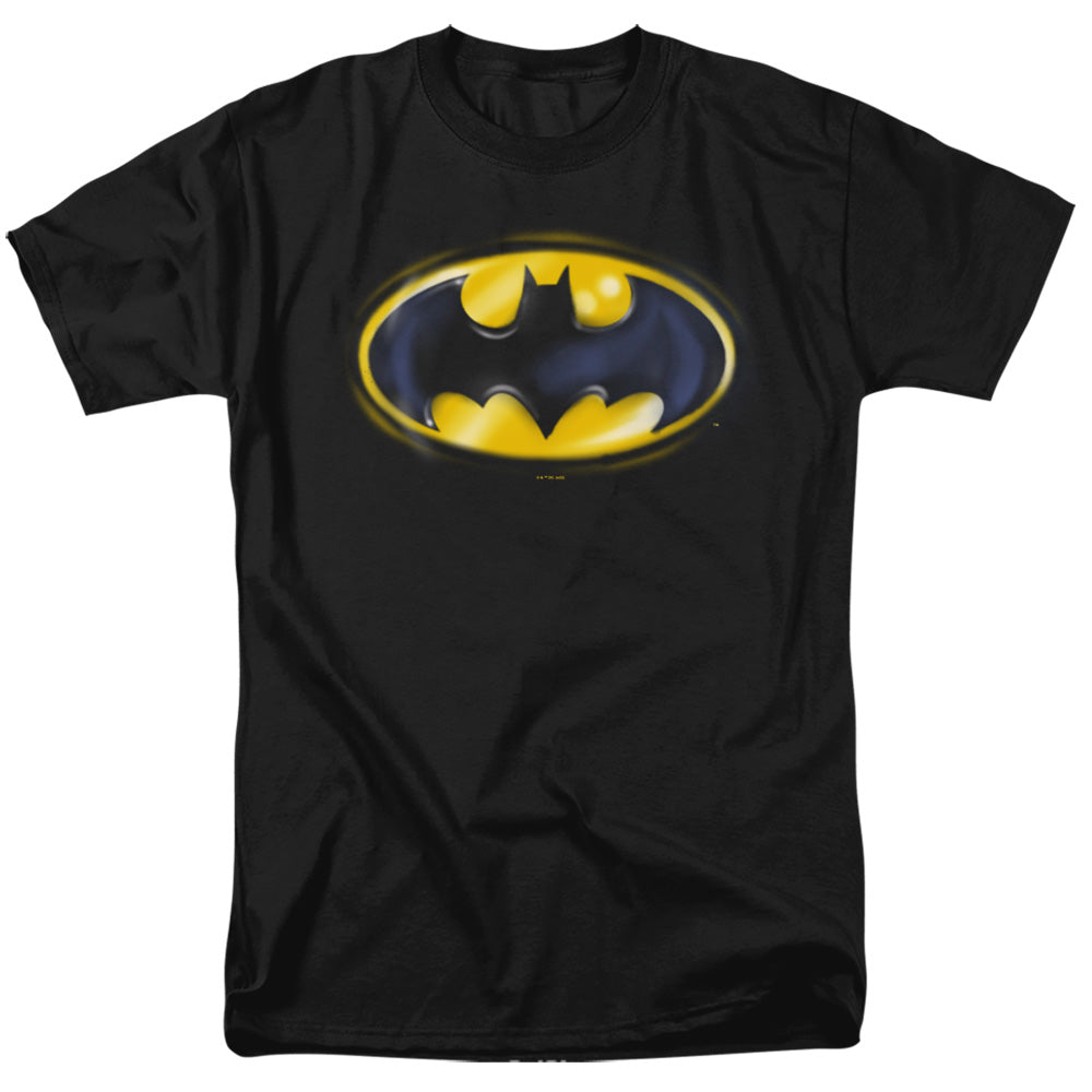 DC Comics - Batman - Batman Airbrush Logo - Adult Unisex T-Shirt - Black