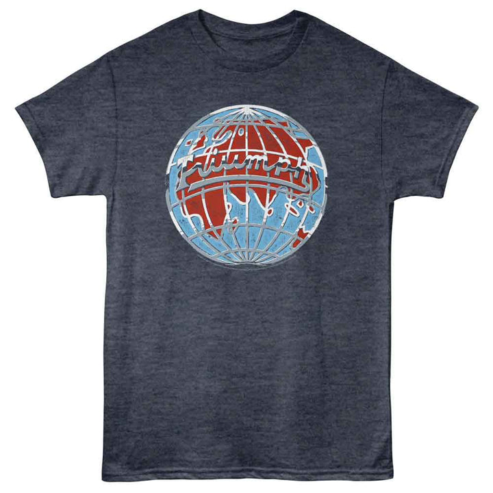 British Motor Heritage - Triumph Globe Logo - American Classics - Navy Heather Adult Short Sleeve T-Shirt