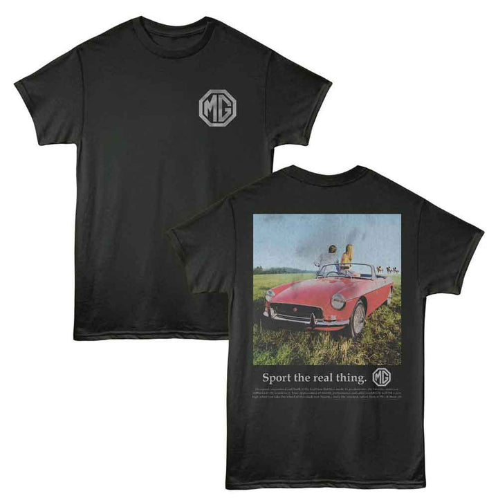 British Motor Heritage - Sport The Real Thing - American Classics - Smoke 2-Sided Adult Short Sleeve T-Shirt