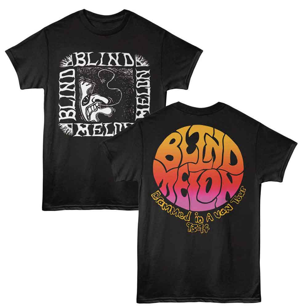 Blind Melon - Crammed In A Van  - American Classics - Black 2-Sided Print Adult Short Sleeve T-Shirt