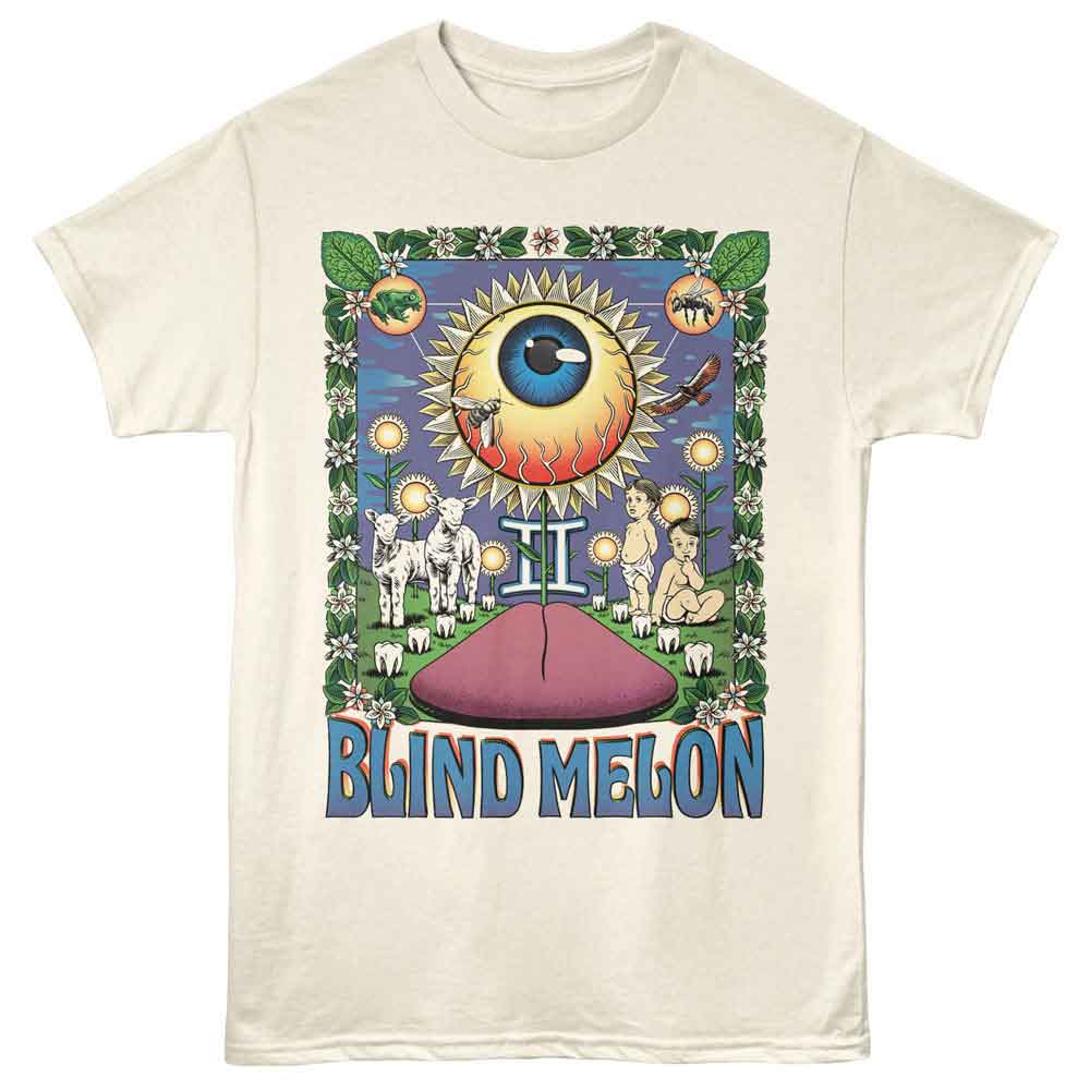 Blind Melon - Sunflower Eye - American Classics - Off-White Front Print Adult Short Sleeve T-Shirt