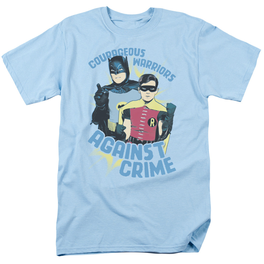 DC Comics Batman Classic TV Courageous Warriors Adult Unisex T-Shirt Blue