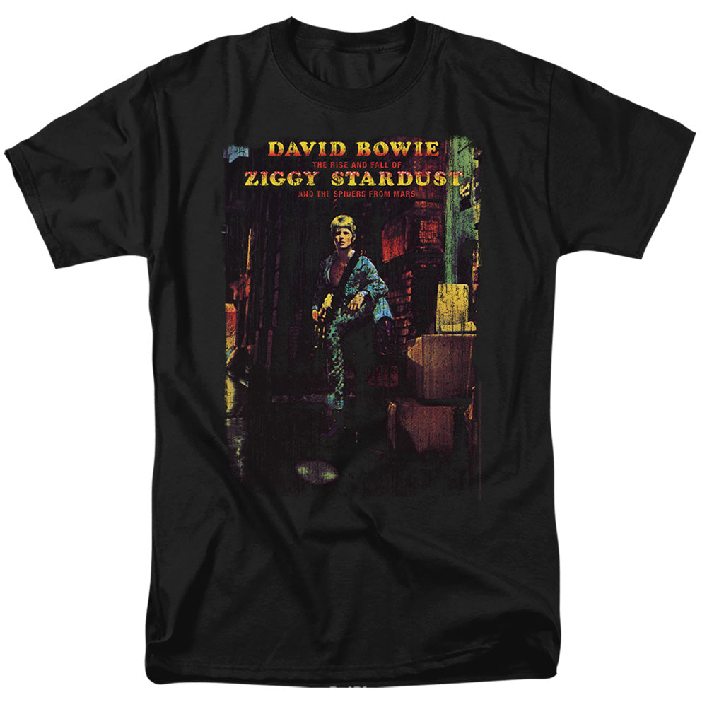 David Bowie - Ziggy Stardust Album - Adult Unisex Short Sleeve T-Shirt - Black