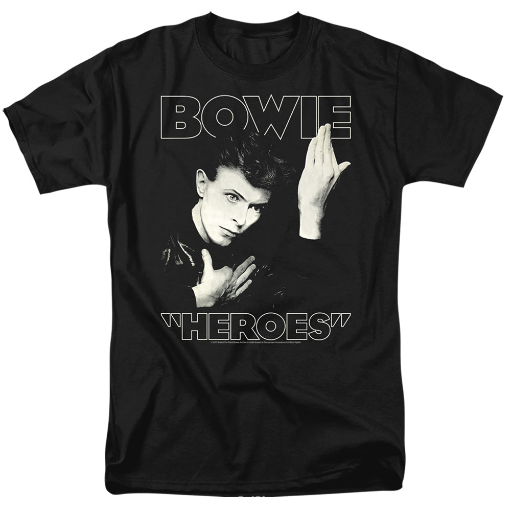 David Bowie - Heroes Cover - Adult Unisex Short Sleeve T-Shirt - Black