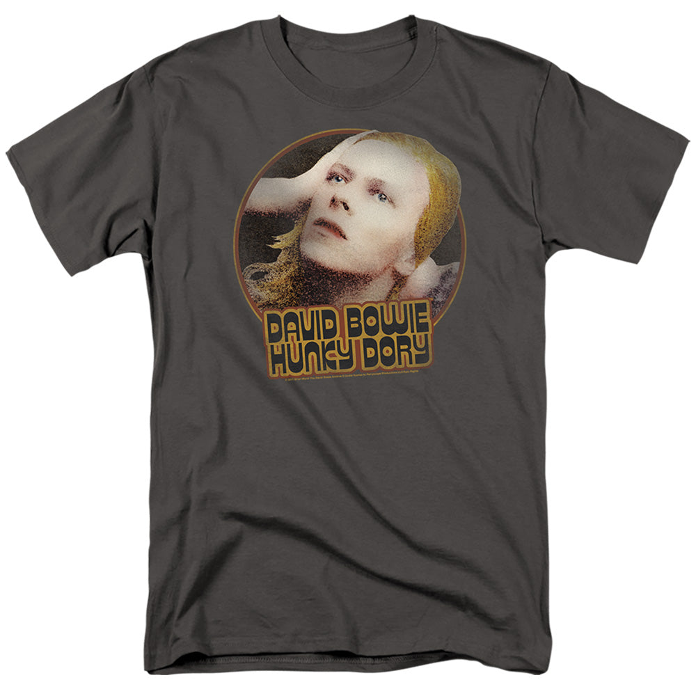 David Bowie - Hunky Dory Circle - Adult Unisex Short Sleeve T-Shirt - Gray