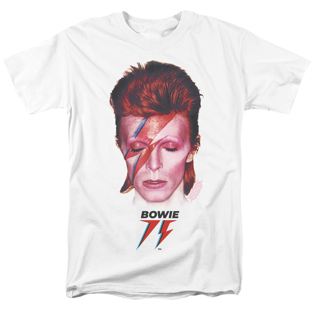 David Bowie - Aladdin Sane 75 - Adult Unisex Short Sleeve T-Shirt - White
