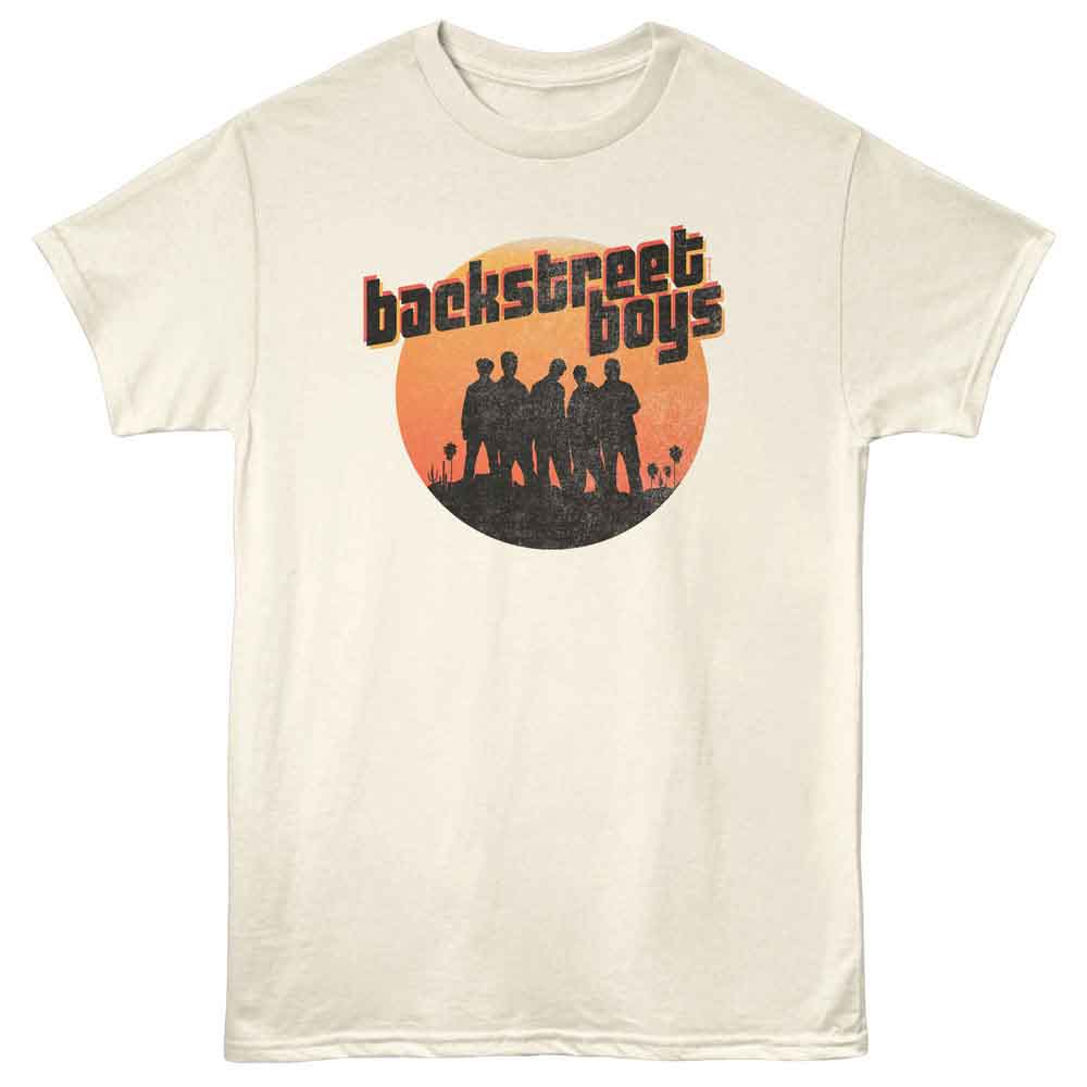 Backstreet Boys - Orange Circle - Adult Short Sleeve T-Shirt - Natural
