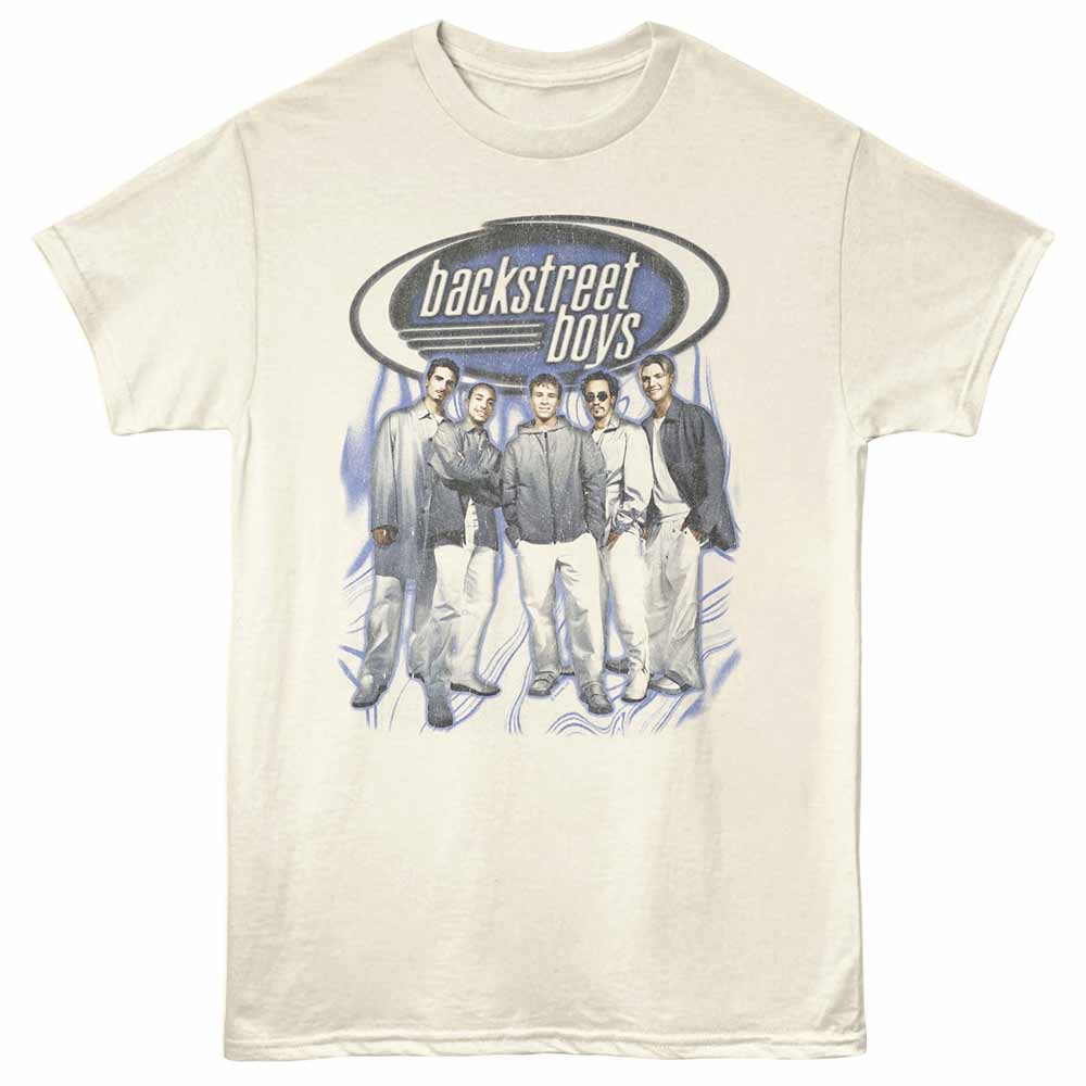 Backstreet Boys - Vintage Blue Swirl - Unisex Short Sleeve T-Shirt - Natural