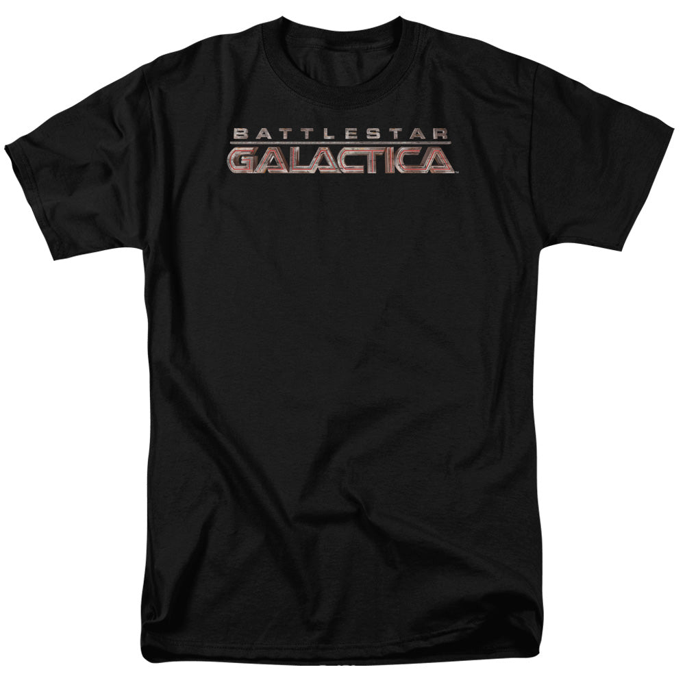 Battlestar Galactica - Logo - Adult Unisex Short Sleeve T-Shirt - Black
